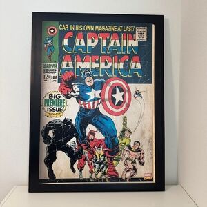 Marvel Captain America Comic Art Canvas Print